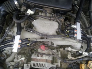 BRC Sequent 32 dujų įranga montuojama į Subaru Legacy 2.5 Servise 007